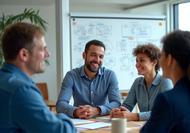Group discussion in Johannesburg office